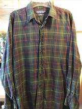 Ralph Lauren Blake Men’s L Green Plaid Long Sleeve Button Down Cotton Shirt - £15.11 GBP