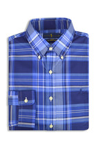 Ralph Lauren Dark Blue Multi Plaid Slim Fit Button Down Shirt, 2XL XXL 7580-6 - $44.50