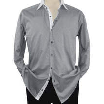 Men Shirt J.Valintin Turkey-Usa 100% Egyption Cotton Axxess Style 1R57-01 black image 7