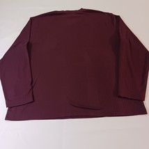 Claiborne Moisture Wicking V-Neck Men's Burgundy Long Sleeve Shirt Size XL  image 2