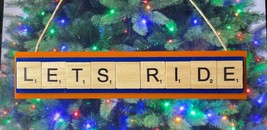 Lets Ride Denver Broncos Christmas Ornament Scrabble Tiles - £7.88 GBP