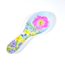 Lang Peony Garden Melamie Spoon Rest Jane Shasky Bright Pink Flower 15 1/2&quot; Long - £9.54 GBP