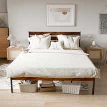 Rustic Queen Iron Platform Bed Frame - Brown - $149.99