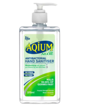 Aqium Anti-bacterial Hand Sanitiser with Aloe in a 375mL Pump - $72.34