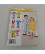 Simplicity 1574 Child Boy Girl Pajama Robe Shorts Pants Top Sz 1/2-4 Pat... - £6.14 GBP