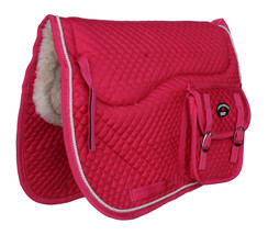 Horse Saddle Pad 23&quot;x18&quot; English Quilted Fur Padded All-Purpose 7260 - $42.99