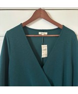 NWT Madewell Green Texture &amp; Thread Long Sleeve Side Tie Dress Romantic ... - £30.44 GBP