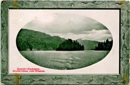 Reville Island Lake Whatcom Washington WA 1910s Vtg Postcard PNC Glosso Series - £9.27 GBP