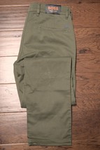 Pantaloni Chino Slim Stretch In Cotone Verde Khaki Hugo Boss Da Uomo 34x32 - $64.14