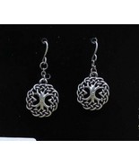 MYSTICA ACCESSORY CELTIC CRYSTAL TREE OF LIFE ALLOY EARRINGS LED FREE METAL - $16.96 CAD