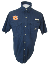 COLUMBIA Men shirt performance fishing gear PFG sz Medium Auburn University blue - £19.38 GBP
