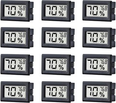 12 Pack Mini Small Digital Electronic Temperature Humidity Meters Gauge Indoor T - £32.25 GBP