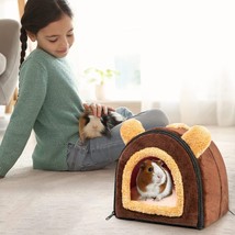 Hamster Bunny Rats Chinchilla Cave Bed Small Animal Bed (Coffee) - £31.16 GBP
