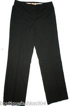 NWT $100 Ellen Tracy Straight Leg Pants Work 6 Black Stripes 30 X 32 Womens New - £79.56 GBP