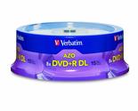 Verbatim DVD+R DL 8.5GB 8X AZO with Branded Surface - 15Pk Spindle,Purple - £28.75 GBP
