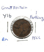 Great Britain 1 Farthing, 1866, Bronze, KM16 - $56.16 MXN