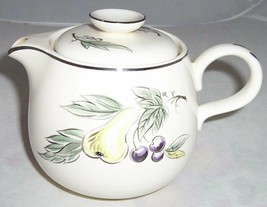 HOMER LAUGHLIN RHYTHM DEBUTANTE TEAPOT TEA POT GRAPE PEAR FRUIT - £38.29 GBP