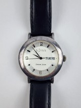 J. Jill Sterling silver wrist watch Unisex White dial Day/Date fresh bat... - $59.39