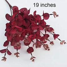 3 Pcs Artificial Eucalyptus Leaves Stems 19 in Faux Eucalyptus Branches for Vase - £7.50 GBP