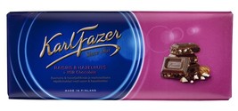 Karl Fazer Blue Raisins &amp; Hazelnuts in Original Finnish Milk Chocolate B... - $21.37