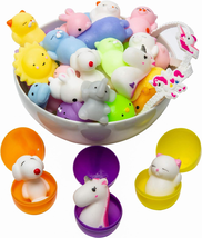 Easter Basket Stuffers – 3 Pre-Filled Easter Egg Fillers, Mochi Squishie... - $20.54