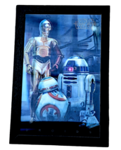 Star Wars The Force Awakens Framed 3D Print Lenticular Droid R2D2 C3PO BB-8 RARE - £10.22 GBP