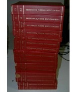Britannica JUNIOR ENCYCLOPEDIA Set Complete 15 Vol. 1970 RED/GOLD - £39.37 GBP