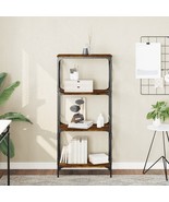  Bookcase Smoked Oak Engineered Wood and Metal Medium - €164,31 EUR