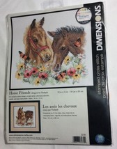 ~Dimensions~Horse Friends~Verdayle~ 12&quot;x11&quot; Stamped Cross Stitch~New in ... - $12.16