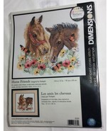 ~Dimensions~Horse Friends~Verdayle~ 12&quot;x11&quot; Stamped Cross Stitch~New in ... - £9.56 GBP