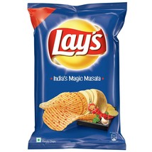 3 x Lays Lay&#39;s India&#39;s Magic Masala 73 grams Pack Potato Chips Wafers Sn... - £11.76 GBP