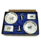 Scottie Dog Smoking Set Matchbox Case Ashtray Snuffer Japan Vintage - £38.11 GBP