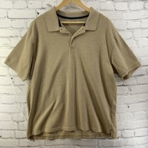St Johns Bay Polo Shirt Mens Sz XL Heritage Pique Beige  - $14.84