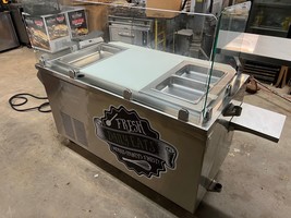 Amtekco Stainless Steel Hot/Cold Mobile Food Bar Cooler Prep Table EXCEL... - $722.00