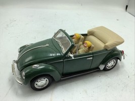 Welly # 2091 VW Beetle Convertible.  1/24 scale Diecast   Green w/ Tan I... - £16.61 GBP