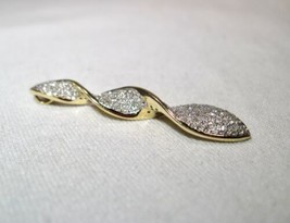 Vintage 14K Yellow White Gold Diamond Necklace Pendant K516 - £447.63 GBP
