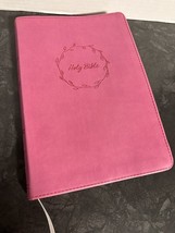 Kjv, Value Thinline Bible, Large Print, Leathersoft, Pink, Red Letter Ed... - $232.81 MXN