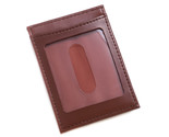  Bey Berk Brown Leather Magnetic Money Clip &amp; Wallet with ID Window - £11.94 GBP