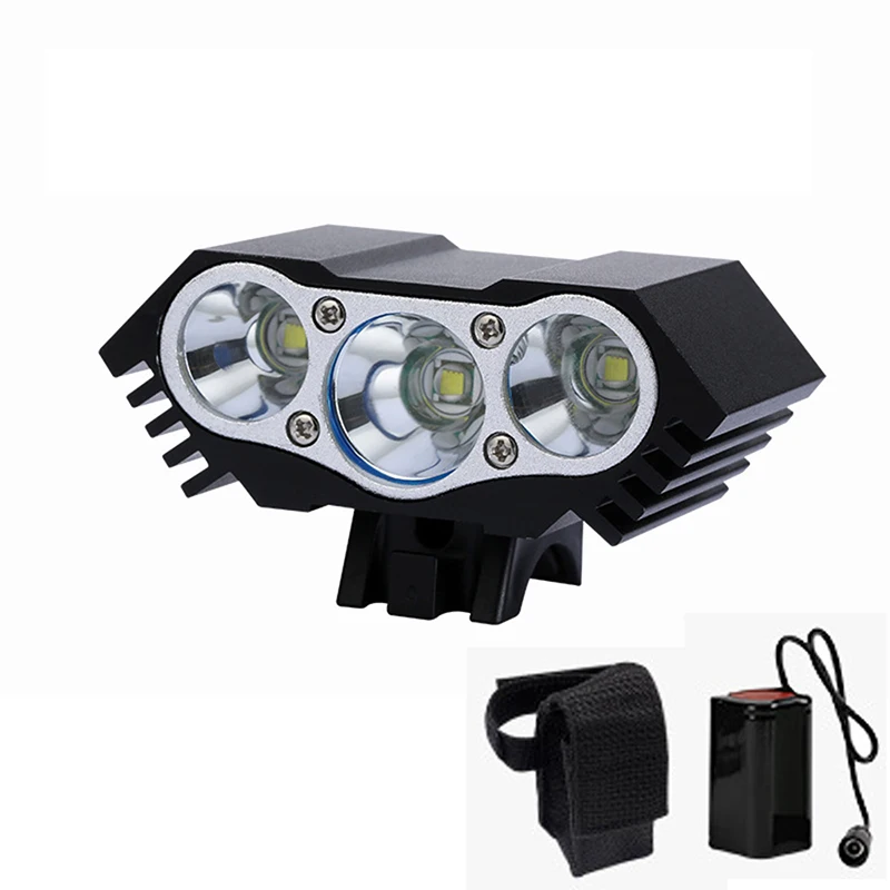 Super Bright Bicycle Front Light 3xT6 LED Outdoor MTB Road Bike Headlight - £28.81 GBP