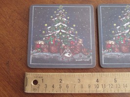 LOT of TWO Longaberger RARE Christmas Tree Coasters design by Brenda Nippert - £7.45 GBP