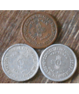 3-1935 Vintage New Mexico Emergency School Tax Tokens. 2 Aluminum 1 Copper. - $6.66