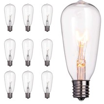 10 Pack Replacement Bulbs For Outdoor String Lights, St40 Clear Edison Light Bul - £25.35 GBP
