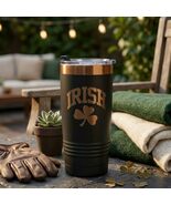 Irish Shamrock Travel Tumbler (Black) - $27.44
