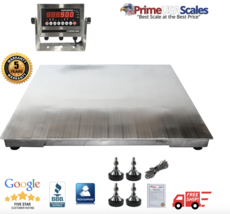 Prime USA NTEP 3&#39; X 3&#39; Stainless Steel Washdown Floor Scale 5000 Lb X 1Lb - £2,867.04 GBP