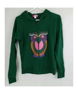 Tarea by Rue 21 Green Full Zip Hooded Jacket With Embroidered Owl Design... - £11.43 GBP