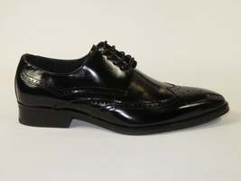 Men's Giovanni Shoes High Quality Leather Wing Tip Derby LINCOLN Black image 7