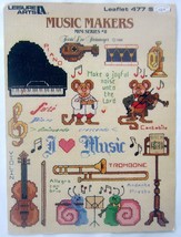 Music Makers 8 Music Shop Children Play Harmony Sampler Iron On Transfer... - $13.99