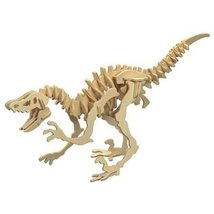 DENTT Deinonychus Velociraptor Wooden Dinosaur Skeleton Model Kit - £3.92 GBP