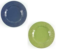 Signature HOME GROWN Rim Dinner Plate Width: 10 1/2 Variation Green or B... - $9.89