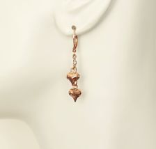 Rose Gold Stainless Steel Star Lever Back Earrings - Elegant Celestial Jewelry - £15.13 GBP